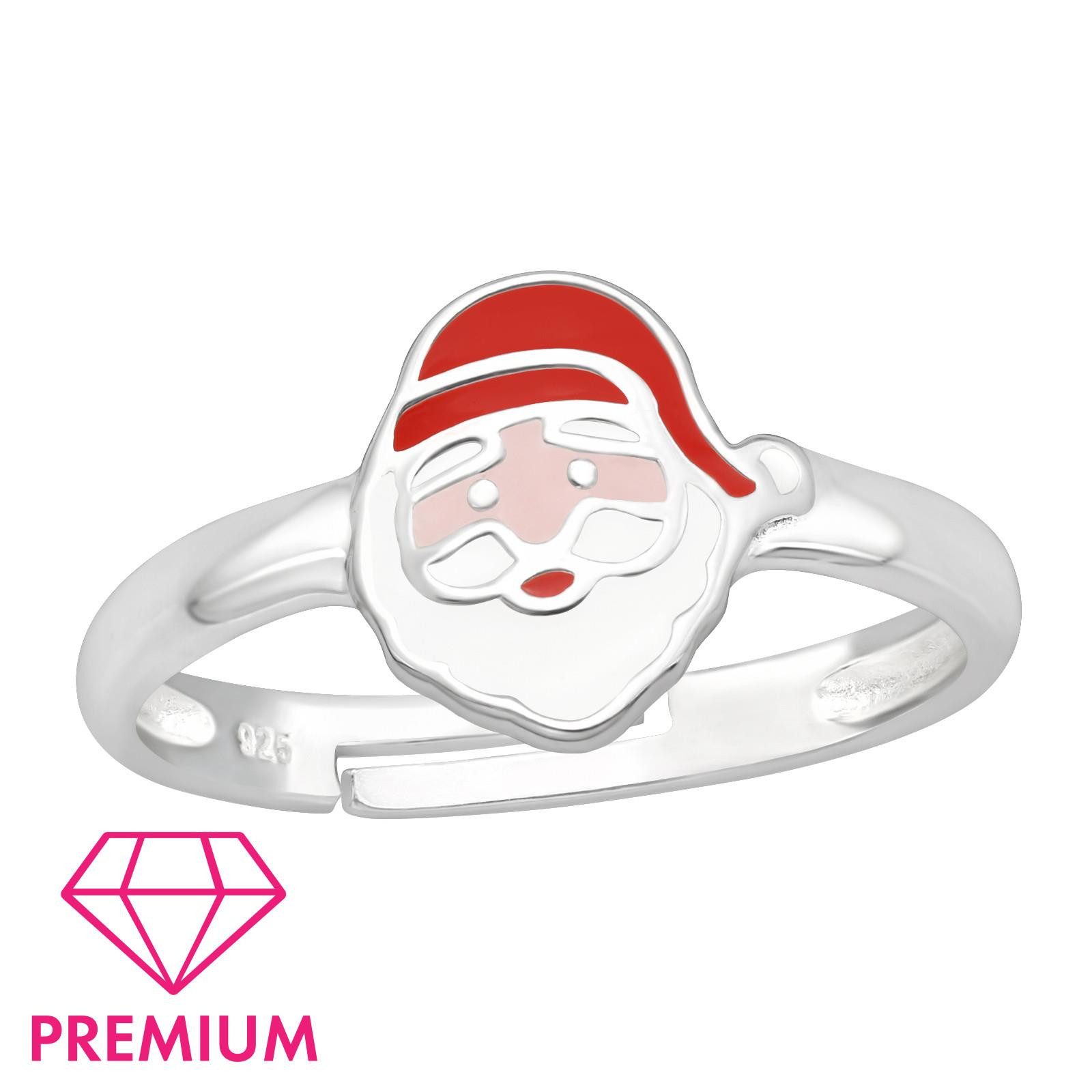 Monkimau Silberring Weihnachtsmann Kinder Premium Ring 925 Silber - Размер 4