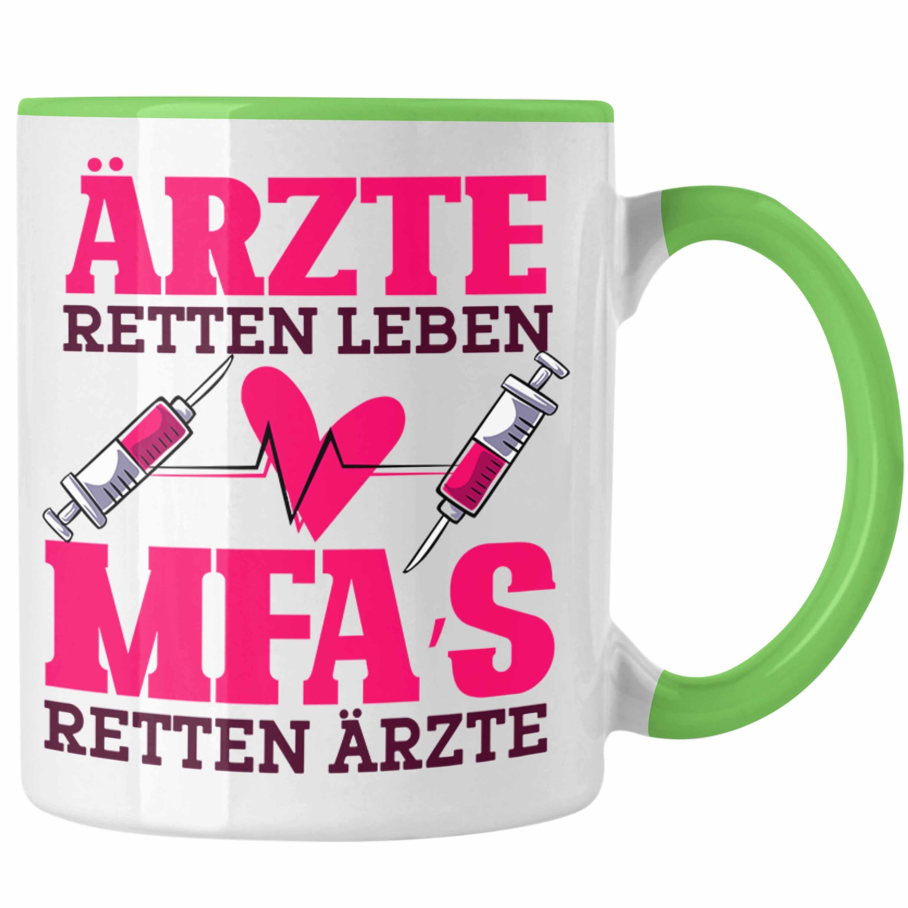 Geschenkid Fachangestellte Tasse Medizinische Tasse Grün MFA Geschenk Trendation für Lustige