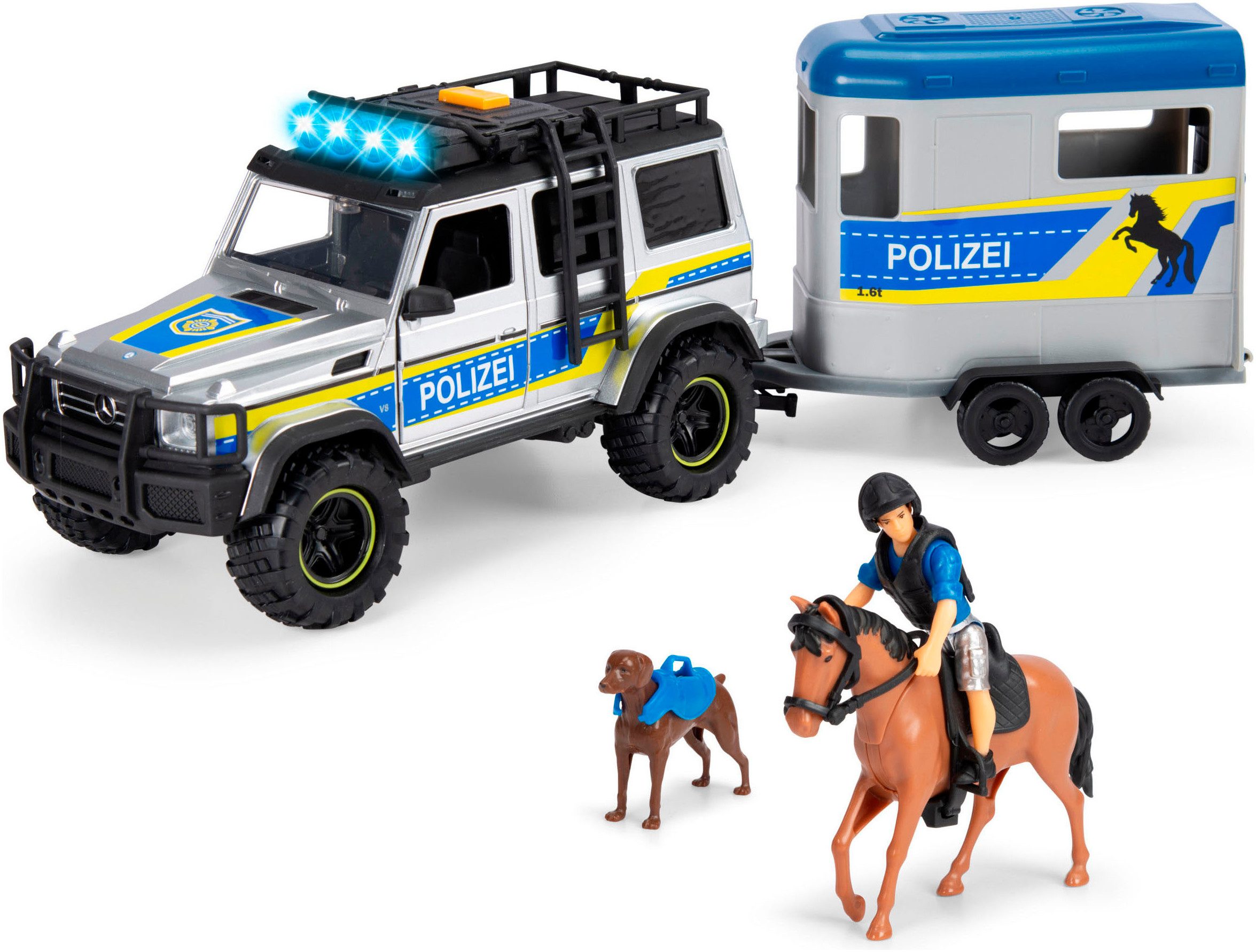 Dickie Toys Spielzeug-Auto Police Horse Trailer, günstig online kaufen