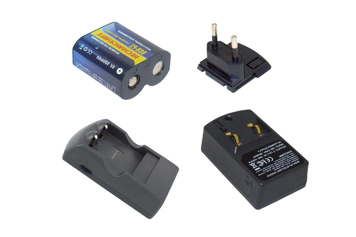 PowerSmart CBFR009EB Batterie-Ladegerät (für PANASONIC CR-P2, CR-P2S, CRP2P, DL223A, EL223AP, K223LA und 1 pc RCRP2 akku)