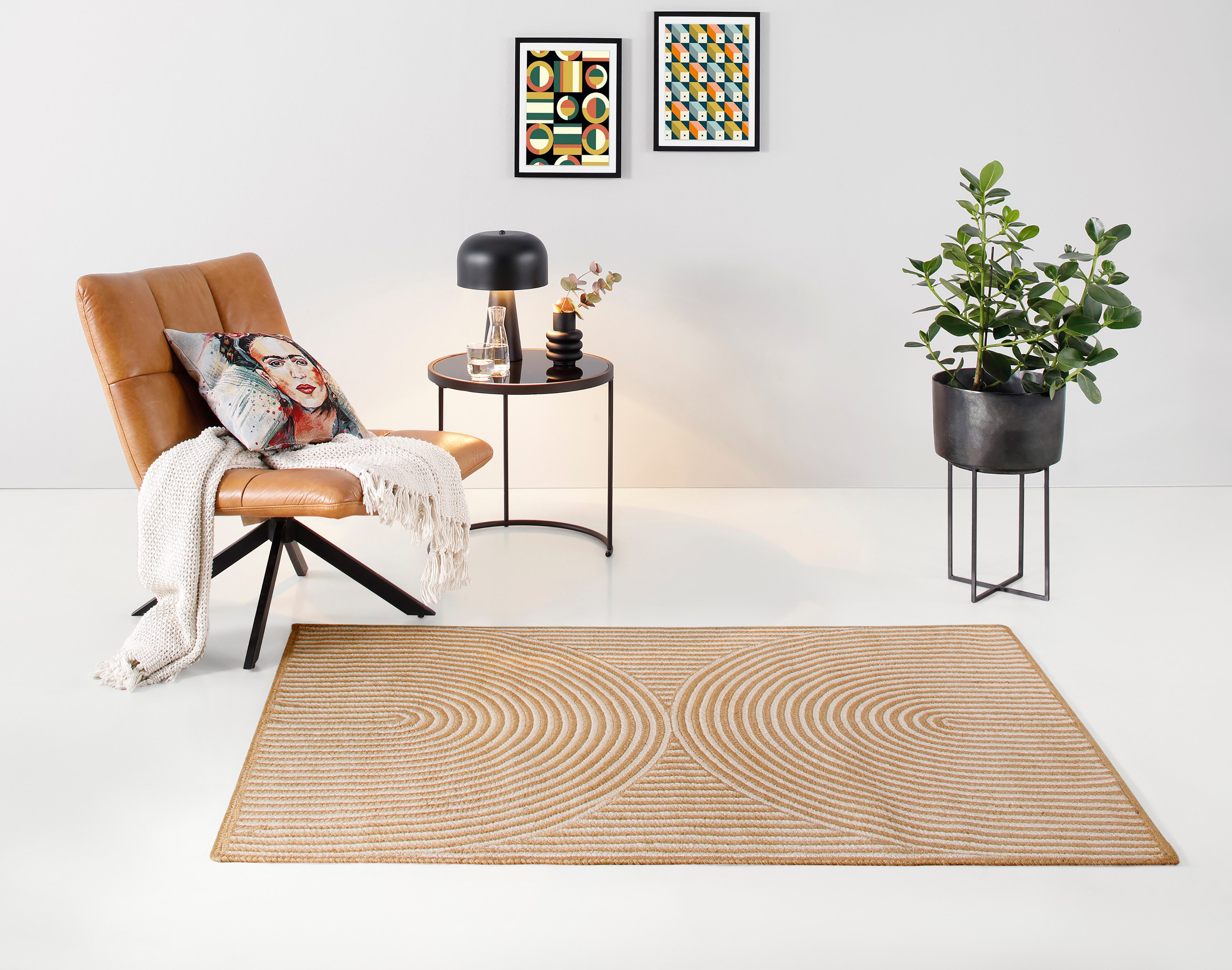 my home Teppich Naturala, Jute-Teppich, handgefertigt, günstig online kaufen