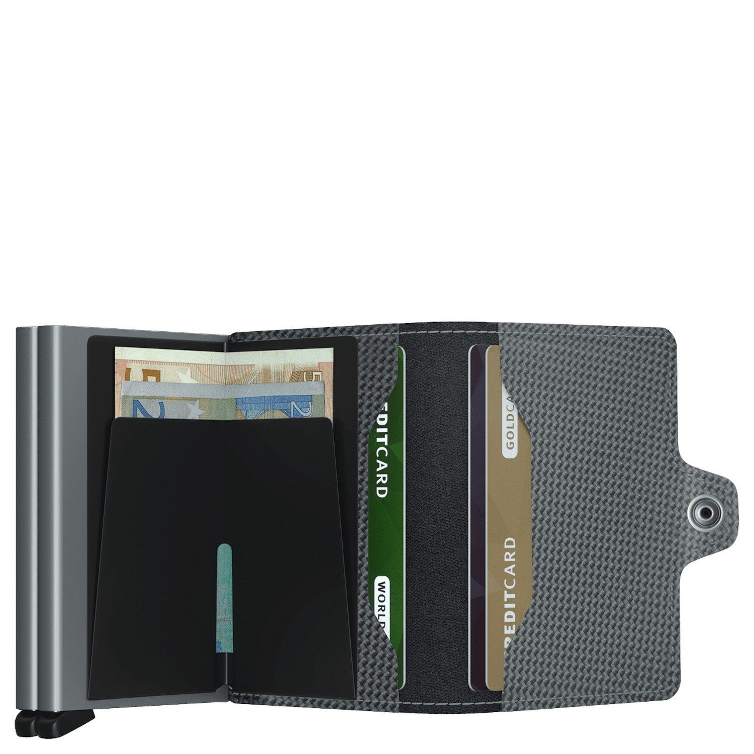 SECRID Geldbörse Twinwallet Geldbörse RFID cm 7 Carbon 16cc (1-tlg) 
