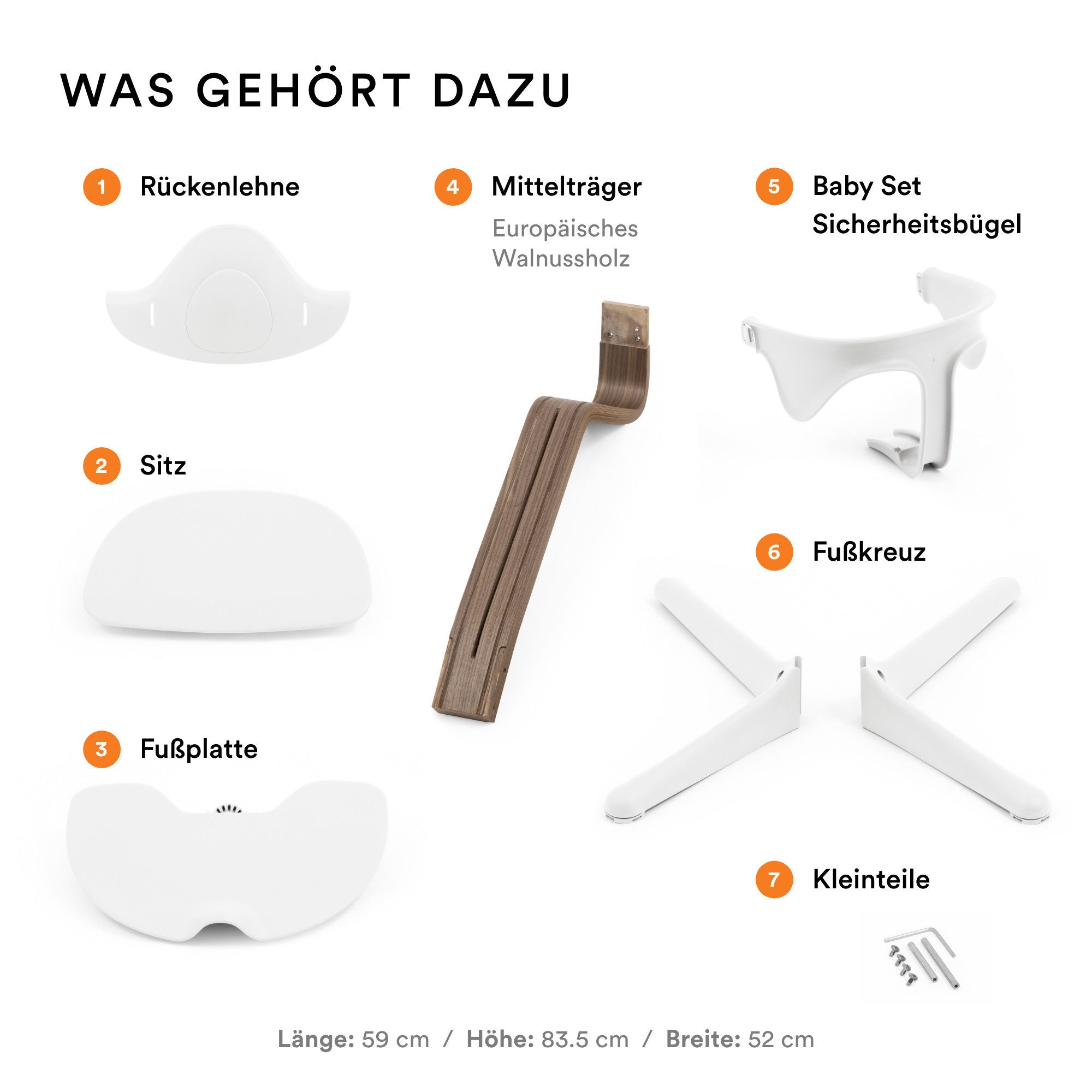 Stokke Hochstuhl Nomi® mit Baby Set, Mitwachsender Hochstuhl