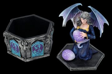 Figuren Shop GmbH Schmuckkasten Schatulle Anne Stokes - Dragon Friendship Frühling - Fantasy Drache Sc