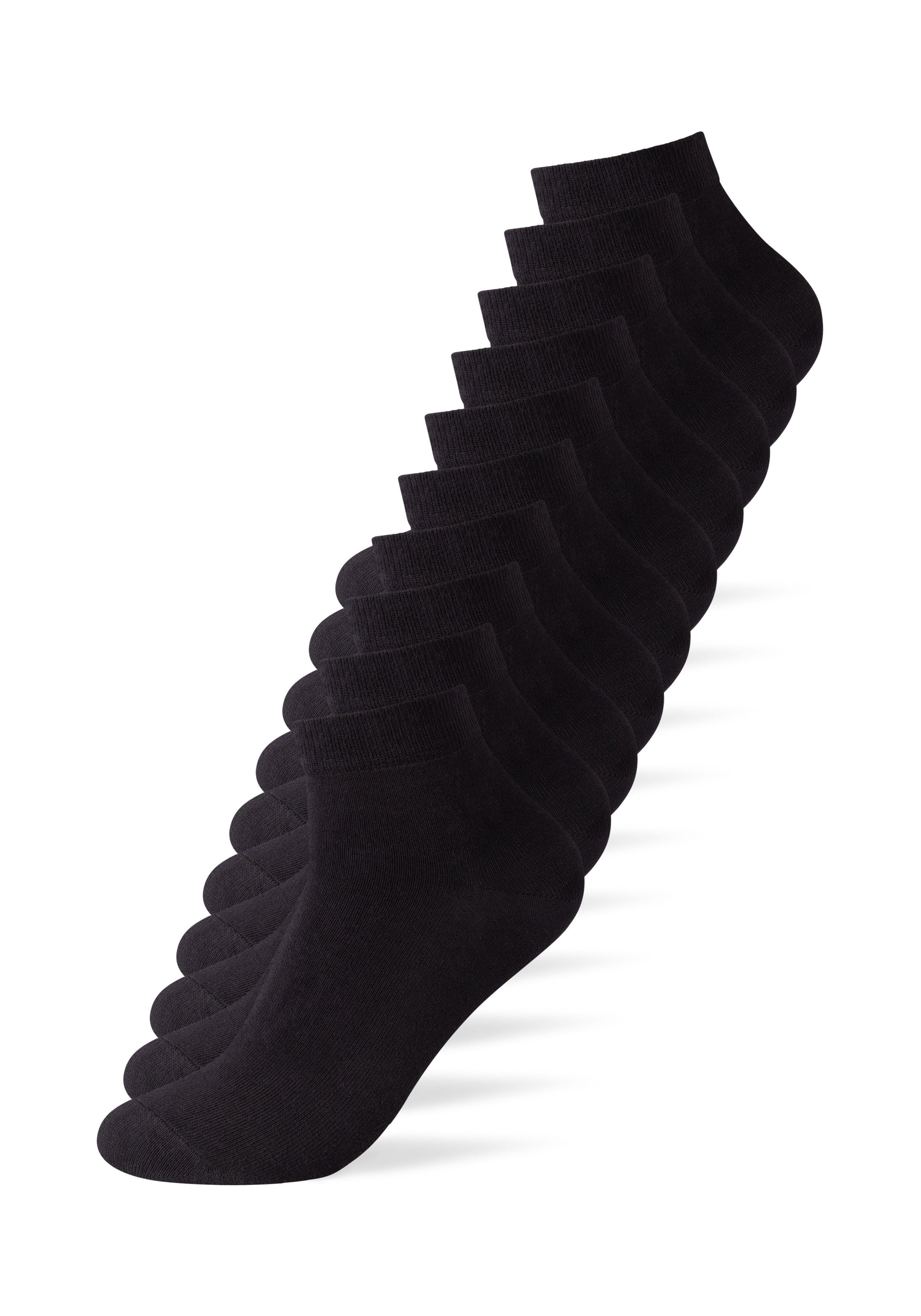 Classics weichem Komfortbund schwarz Socken (10-Paar) Camano mit