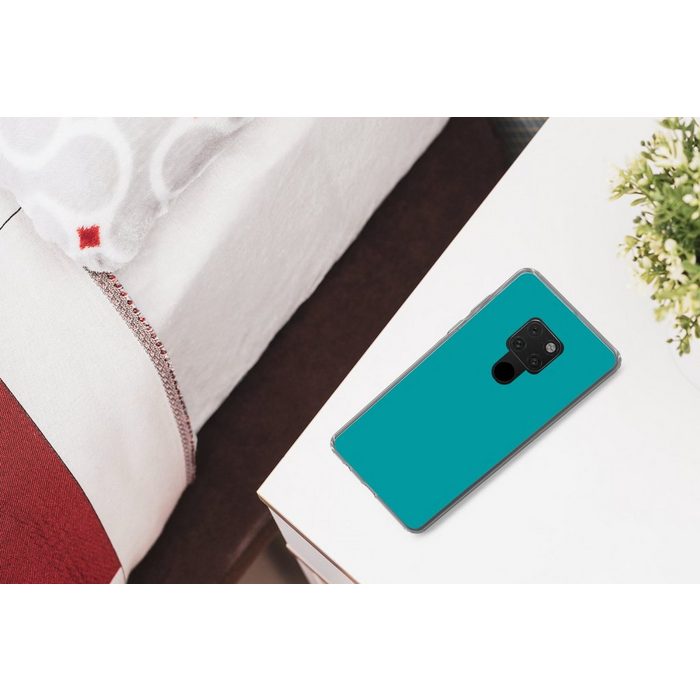 MuchoWow Handyhülle Blau - Aqua - Muster Phone Case Handyhülle Huawei Mate 20 Silikon Schutzhülle RV10757