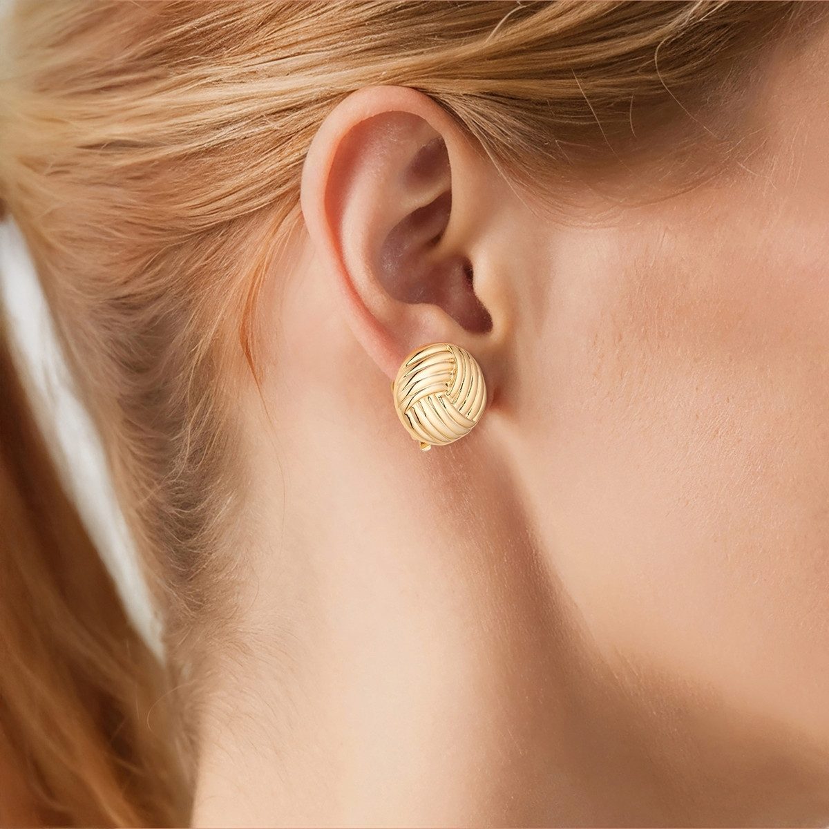 Yokoamii Paar Ohrclips gelbgold günstig online kaufen