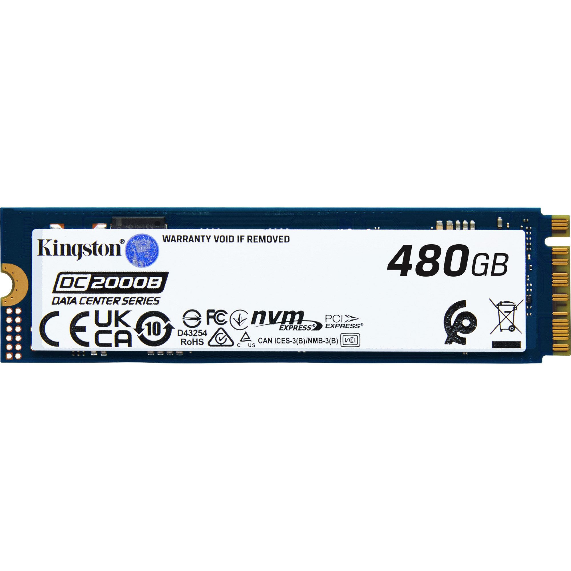 Kingston Kingston DC2000B 480 GB, SSD, (PCIe 4.0 x4, NVMe, interne HDD-Festplatte (480 GB) Steckkarte"