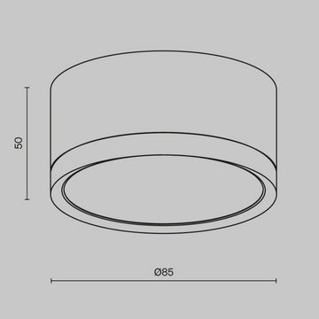 Maytoni Deckenspot Deckenaufbauleuchte Hoop in Schwarz und Gold GX53 50mm, keine Angabe, Leuchtmittel enthalten: Nein, warmweiss, Deckenstrahler, Deckenspot, Aufbaustrahler