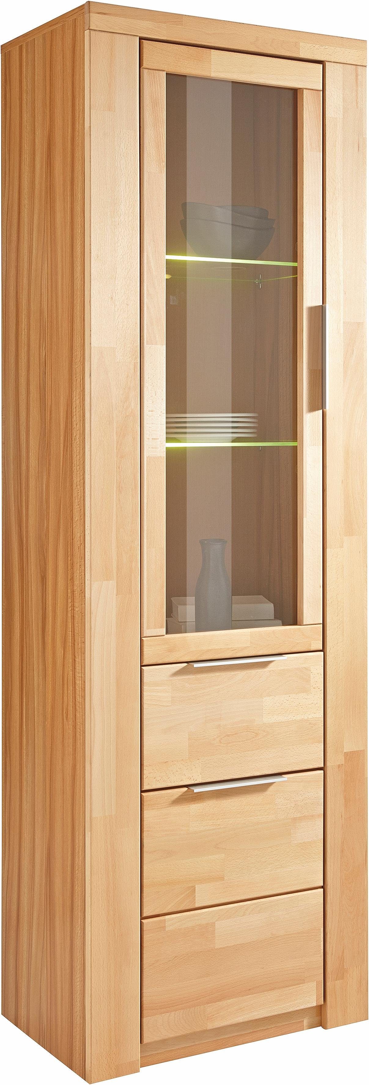 Home affaire Vitrine ZARA75, 2 Glasboden variabel, Türen L/R, 1 Schublade, günstig online kaufen