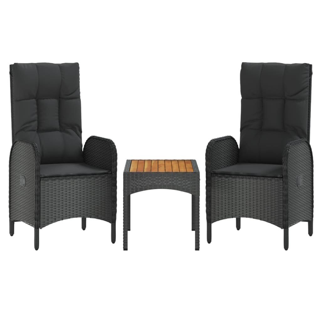 vidaXL Gartenlounge-Set 3-tlg. Garten-Lounge-Set mit Kissen günstig online kaufen