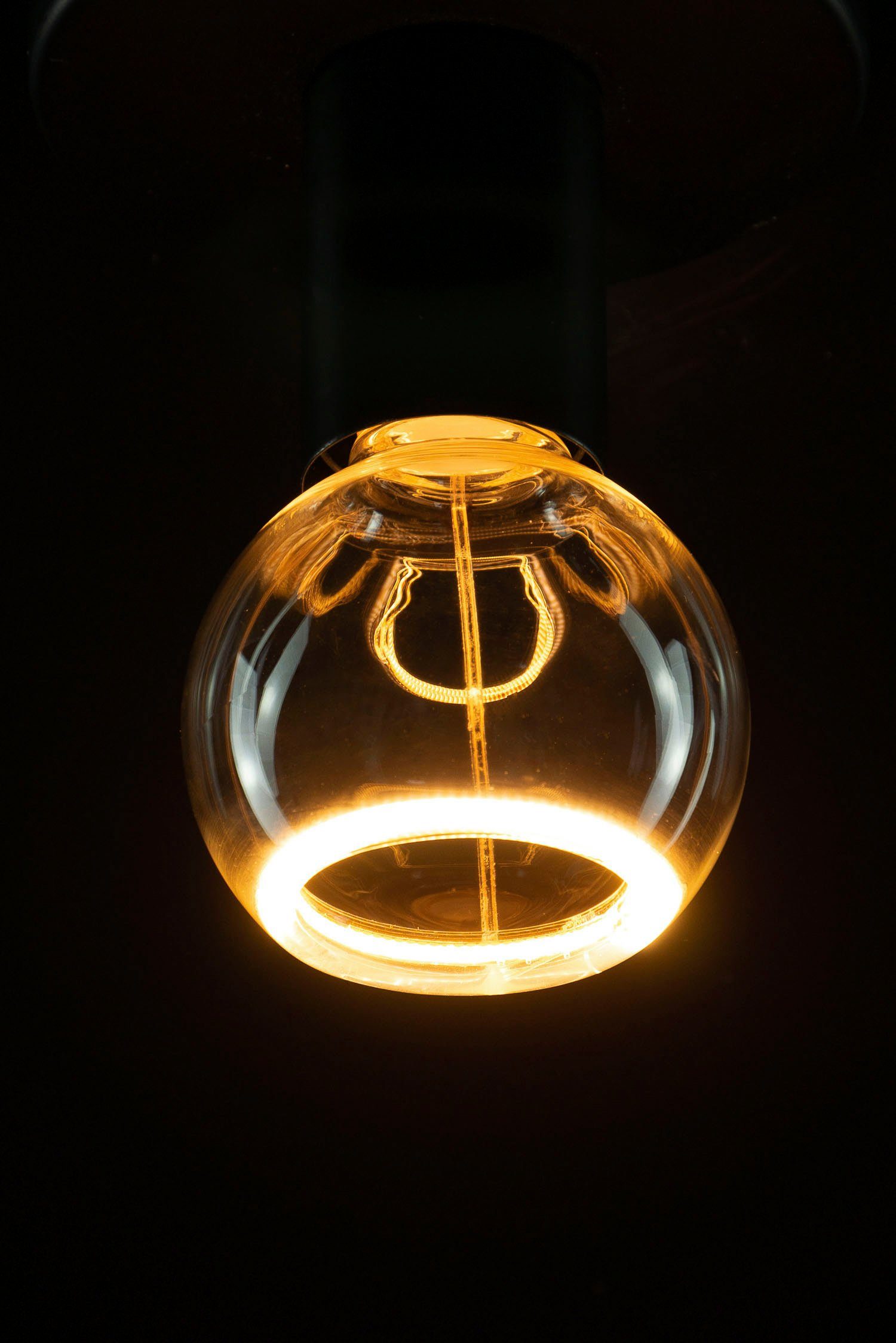 SEGULA LED-Leuchtmittel LED Globe CRI 80 E27, E27, 80 Globe klar, 4W, St., Floating dimmbar LED Extra-Warmweiß, klar, 1 90, Floating