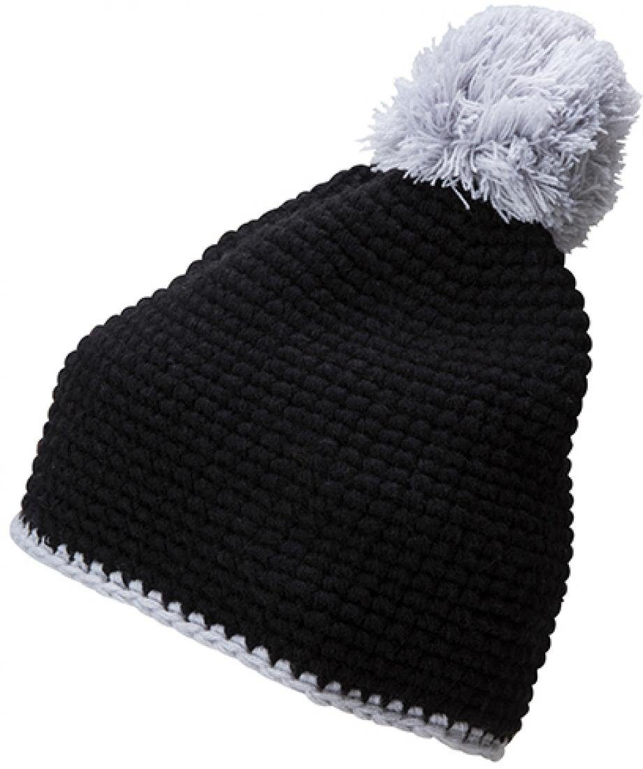 Bommelmütze Pompon Hat with Contrast Stripe Wintermütze