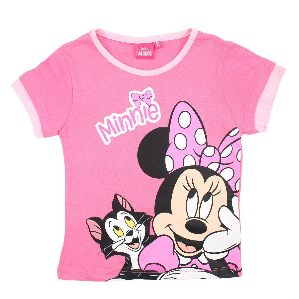 Disney Print-Shirt Disney Minnie Maus Mädchen Kinder T-Shirt Gr. 98 bis 128, reine Baumwolle