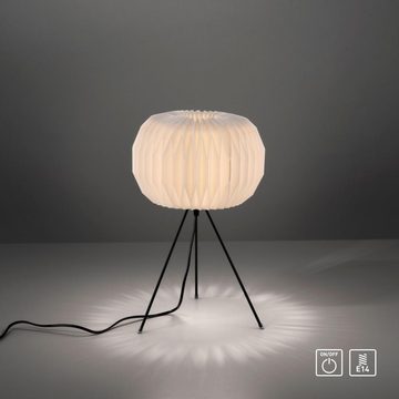 click-licht Tischleuchte Tischleuchte Papel in Weiß und Schwarz E14, keine Angabe, Leuchtmittel enthalten: Nein, warmweiss, Tischleuchte, Nachttischlampe, Tischlampe