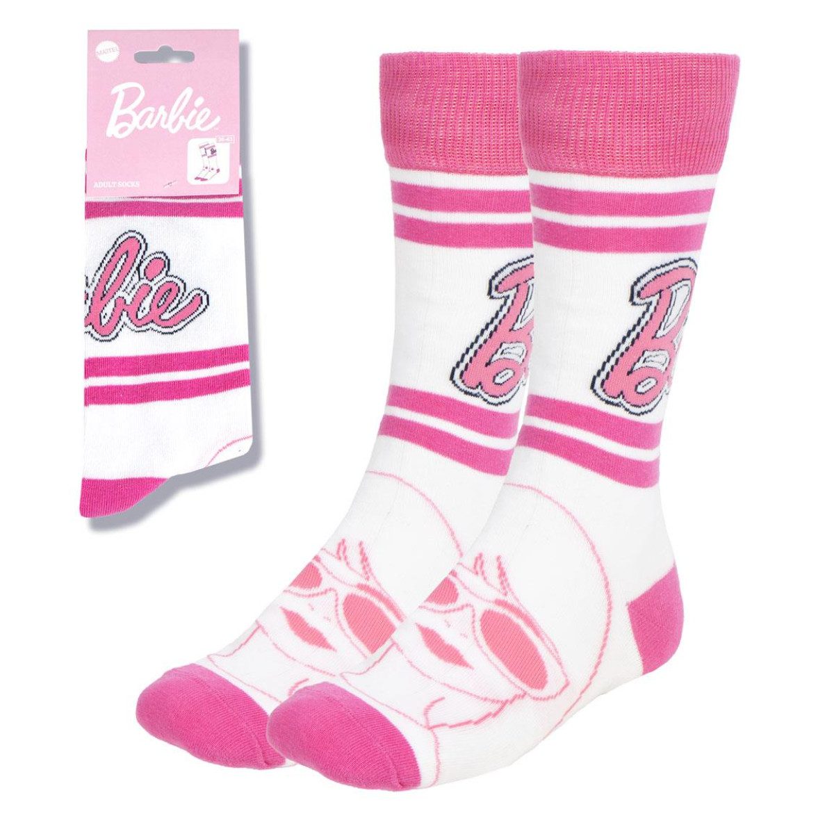 Cerda Socken Barbie Socken Erwachsene 36-43 Baumwoll-Mix Bequeme Strümpfe günstig online kaufen