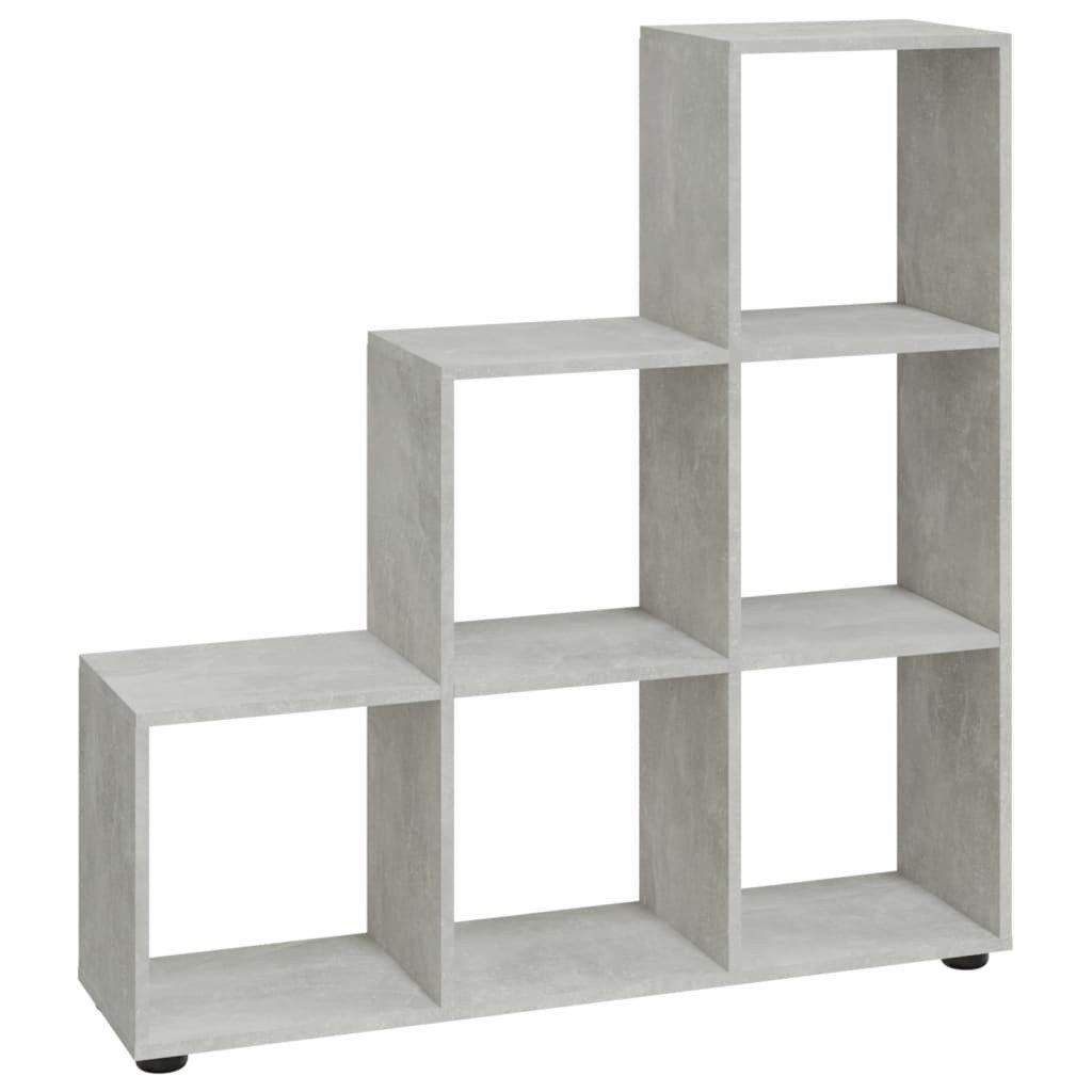 vidaXL Bücherregal Treppenregal Betongrau 107 cm günstig online kaufen