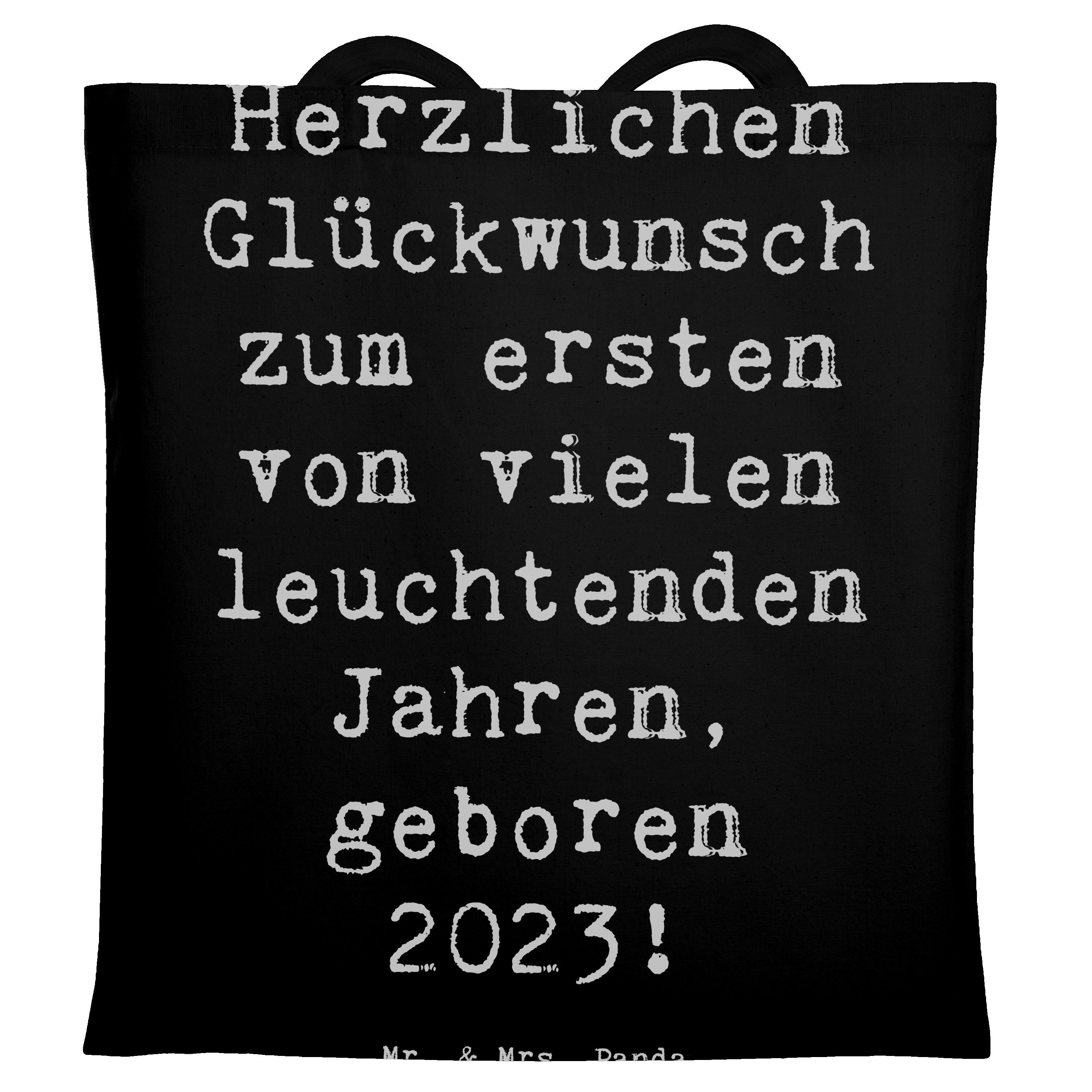 Tragetasche 2023 Geburtstag - Schwarz - Geschenk, Familienglück, Laptoptasche, Al