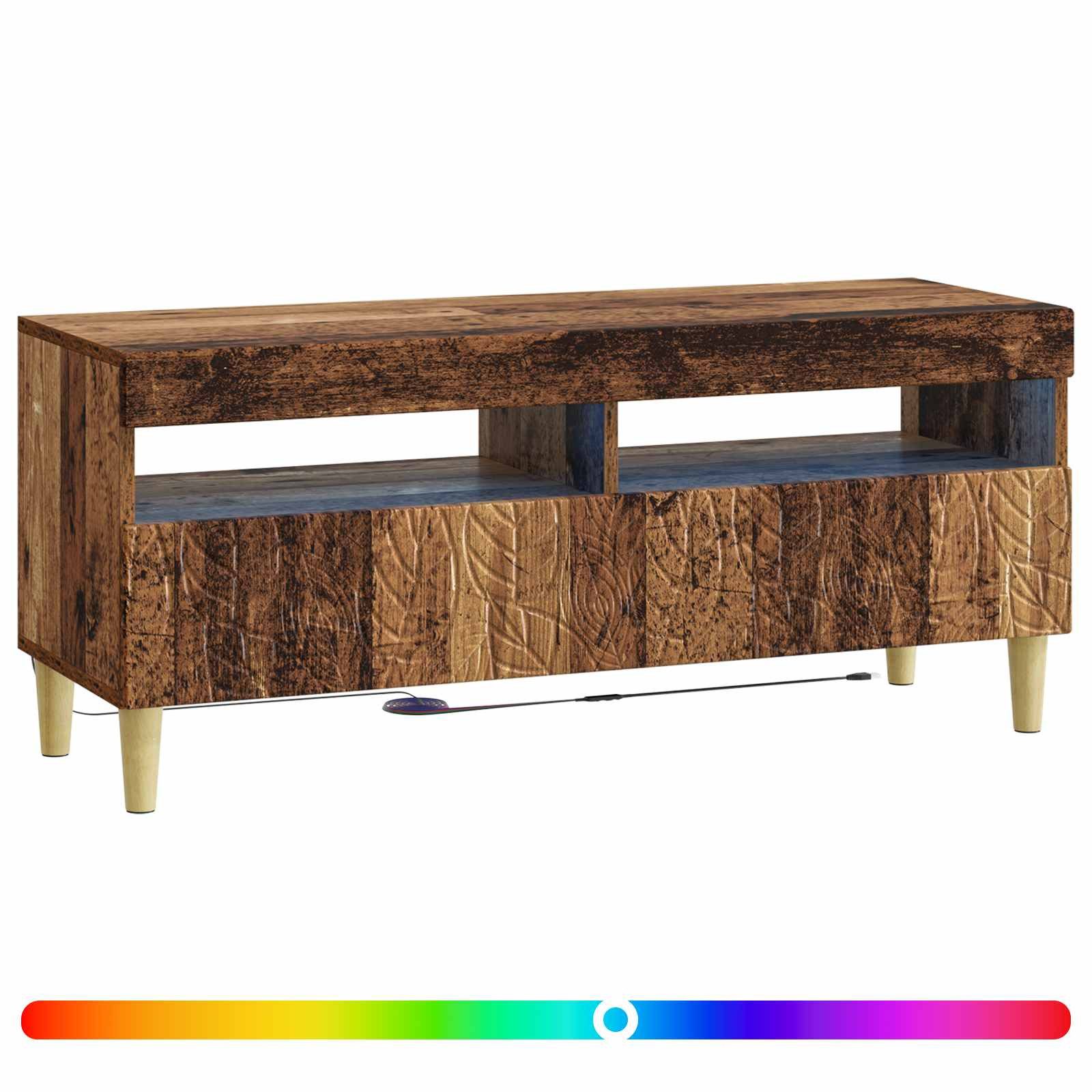 vidaXL TV-Schrank LED-TV-Schrank Altholz Holzwerkstoff