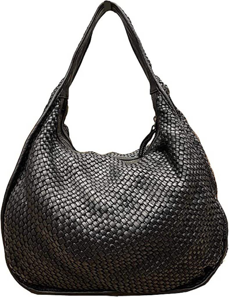 BZNA Schultertasche Sanna Italy Designer Damen Handtasche Shopper, Geflocht günstig online kaufen