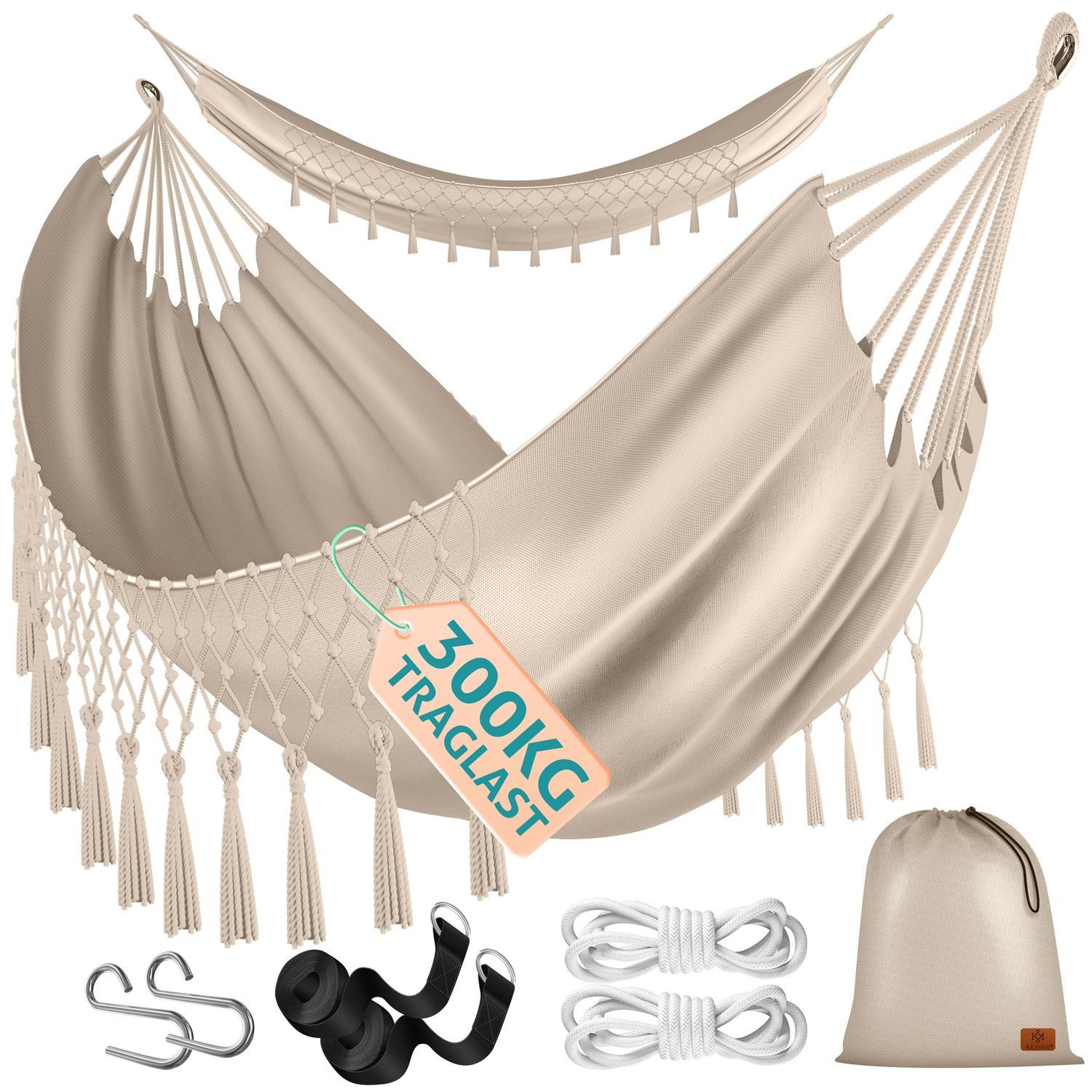 KESSER Hängematte, Hängematte 320 x 150 cm max. Belastbarkeit 300kg günstig online kaufen