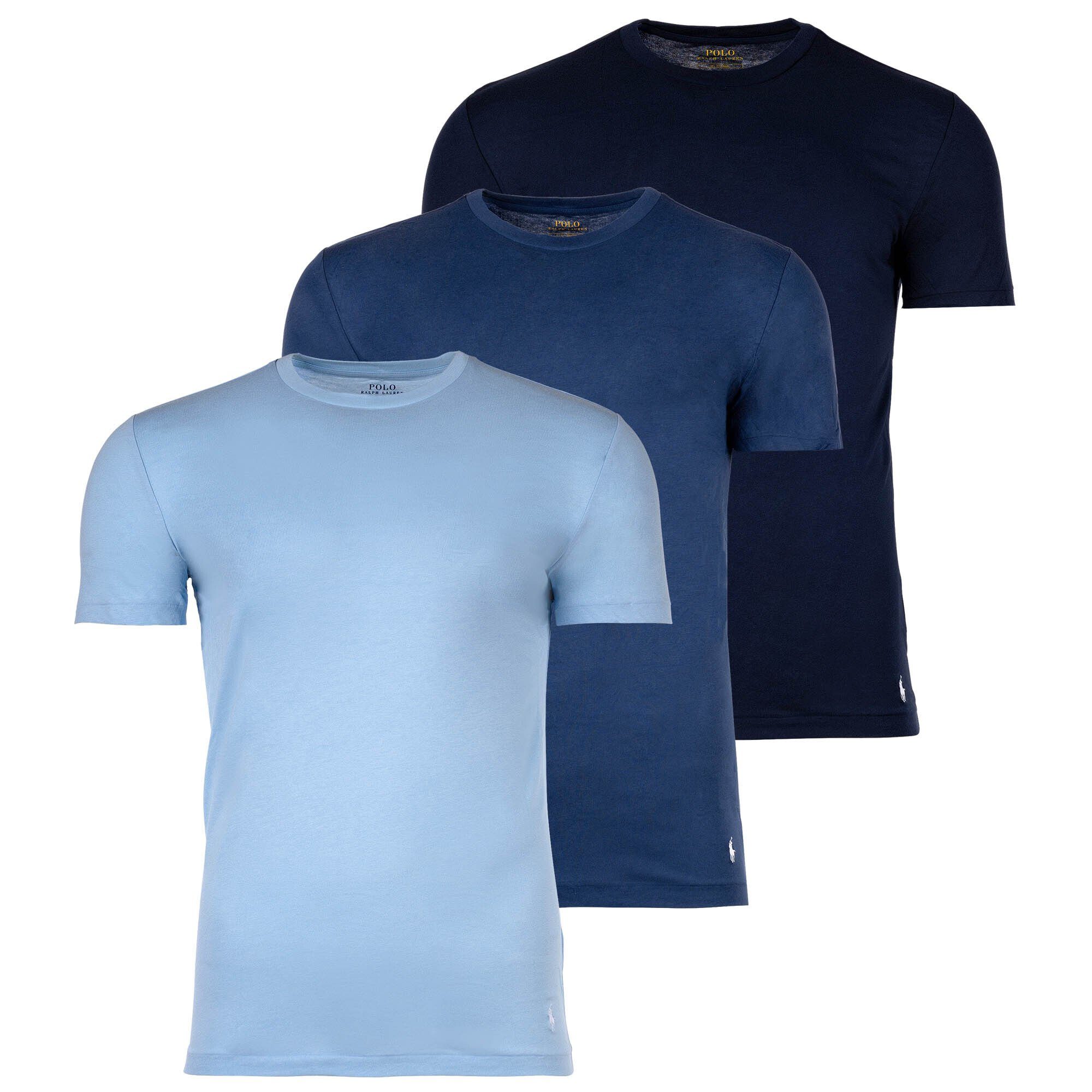 Polo Ralph Lauren T-Shirt Herren T-Shirts, 3er Pack - CREW 3-PACK-CREW Blau/Dunkelblau