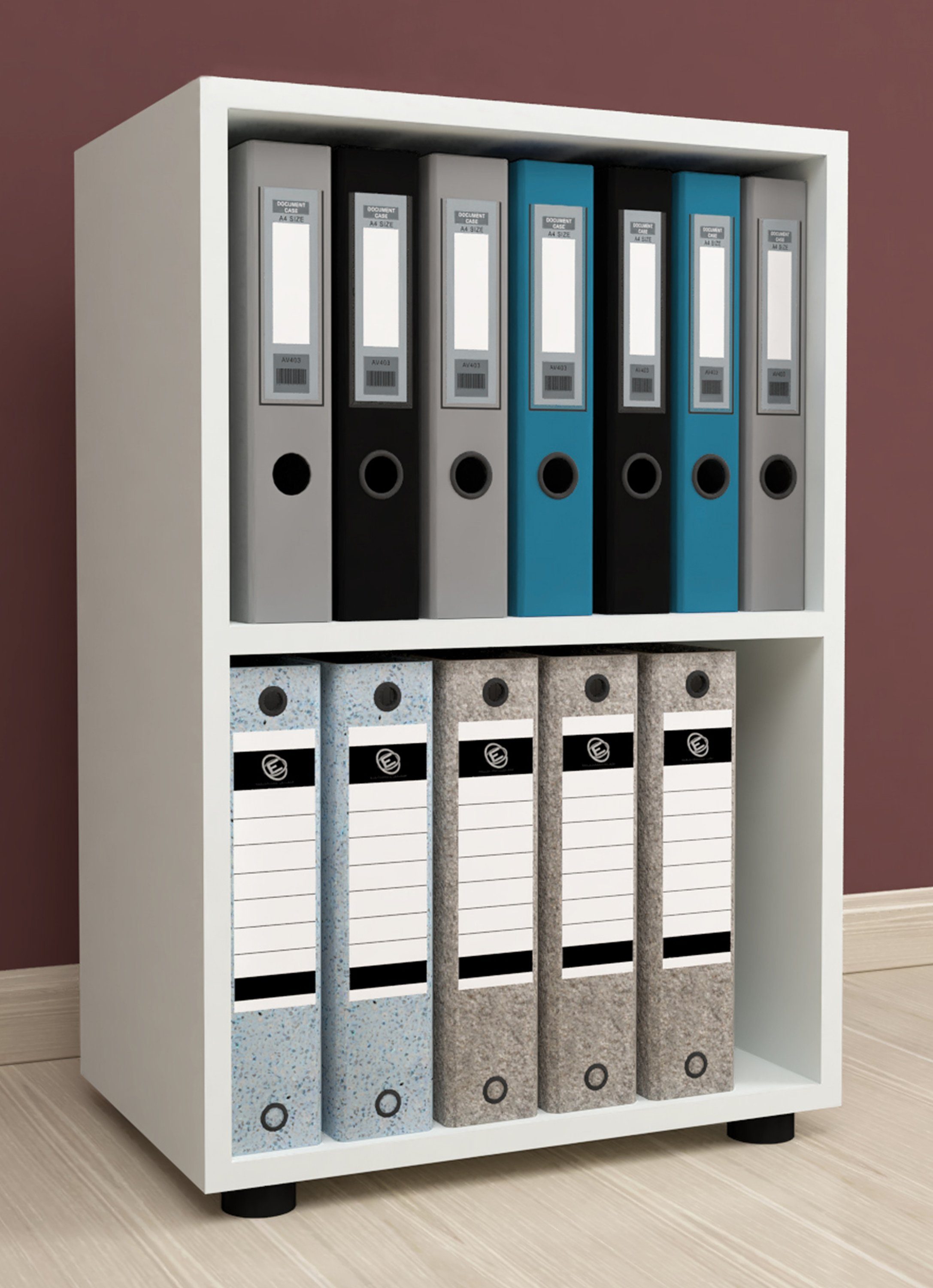 VCM Standregal Holz Büro Regal Bücher Ordner Aktenregal Ulas 2f