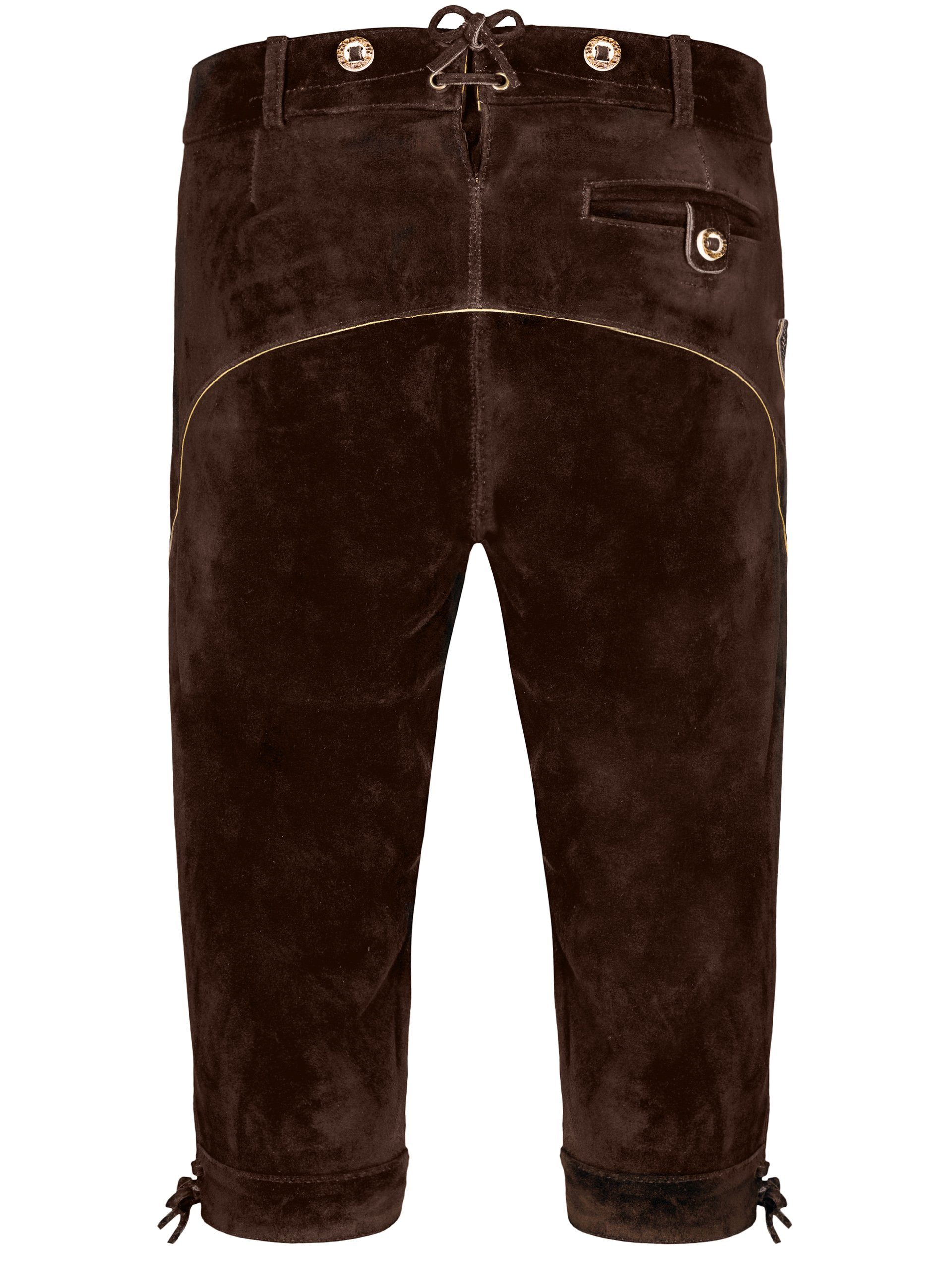 Almbock Trachtenlederhose Trachtenhose Herren Marinus (2-tlg) schokobraun