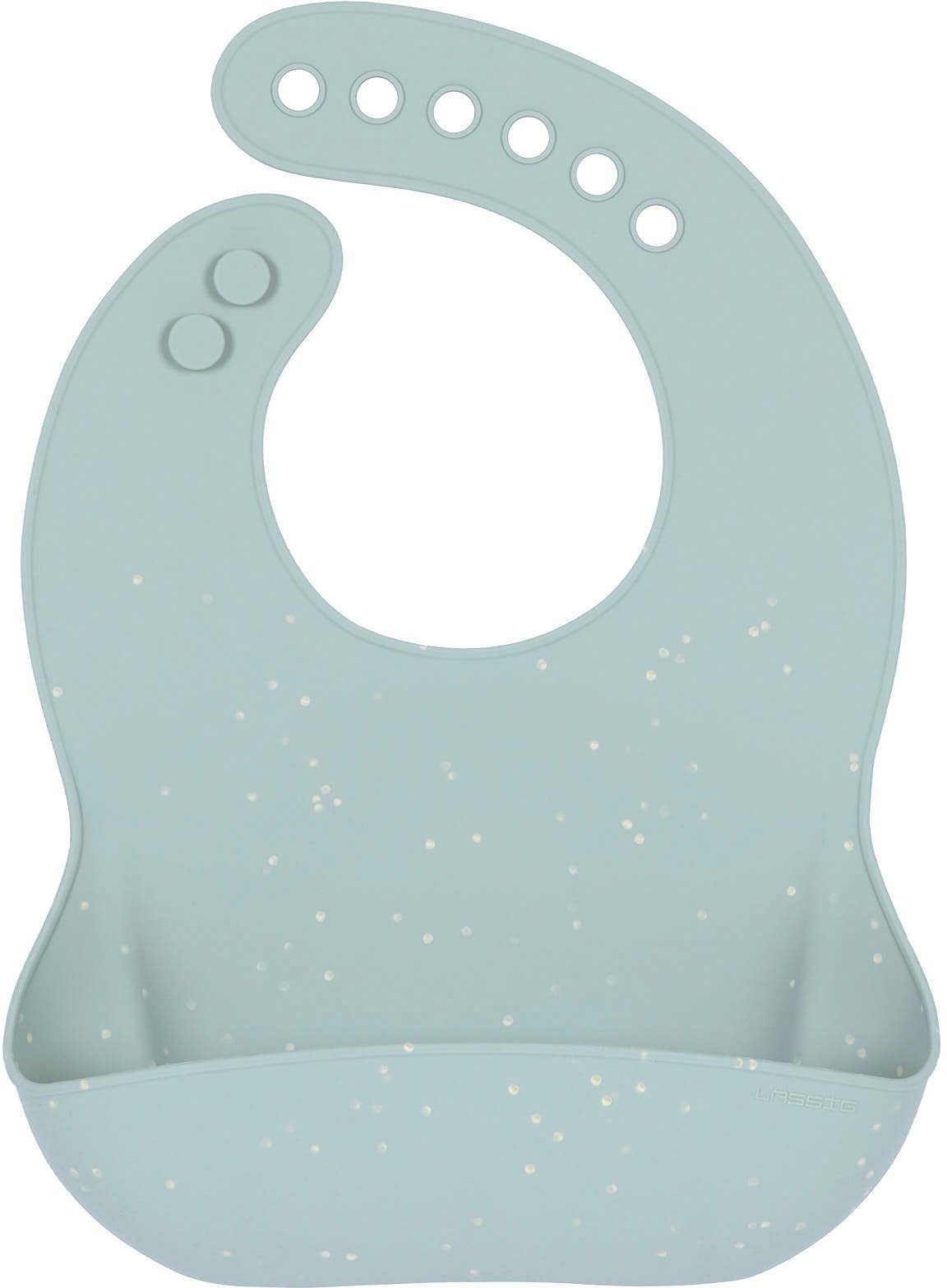 LÄSSIG Lätzchen Silicone Bib, Blue/Nature