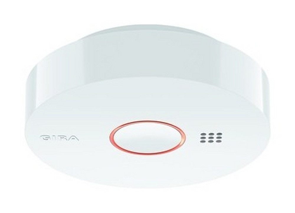 GIRA Rauchmelder (9VDC VdS anerkannt reinweiß Standalone 10J Batterie/Akku optisch 85)