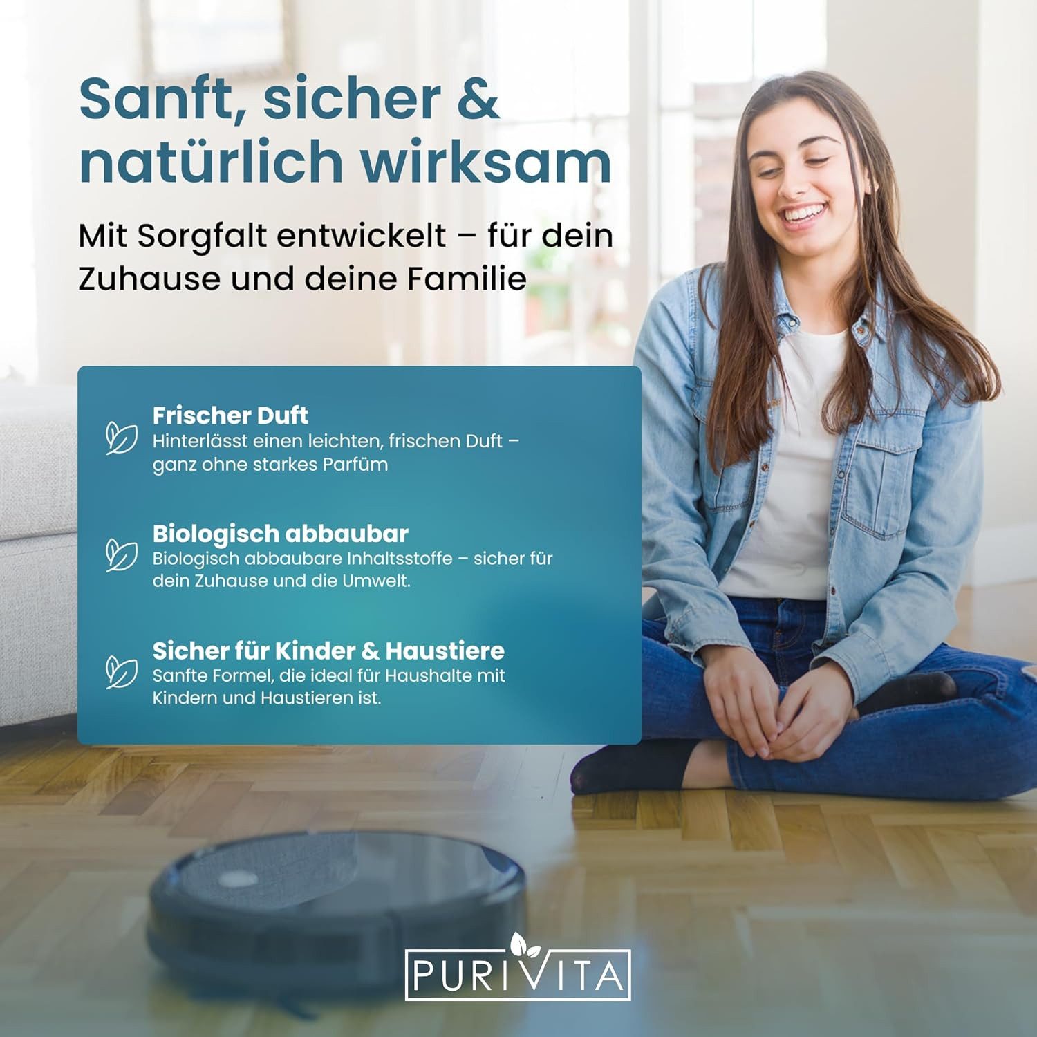 Purivita PURIVITA - Bodenreiniger Wischroboter - 1000ml Fussbodenreiniger