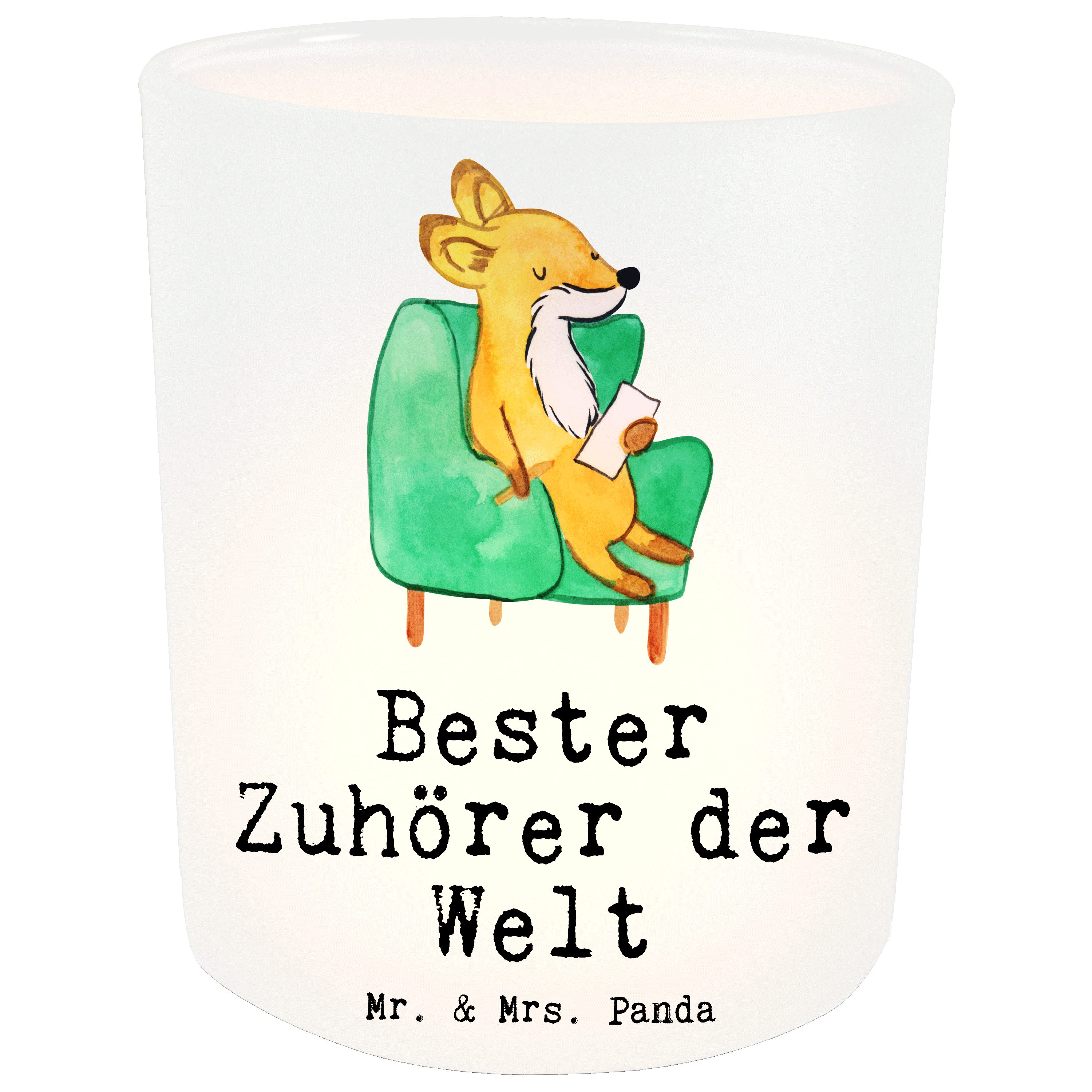 Mr. - Zuhörer Panda - Ker Fuchs Welt der Transparent & Mrs. Bester Windlicht (1 Geschenk, Freundin, St)