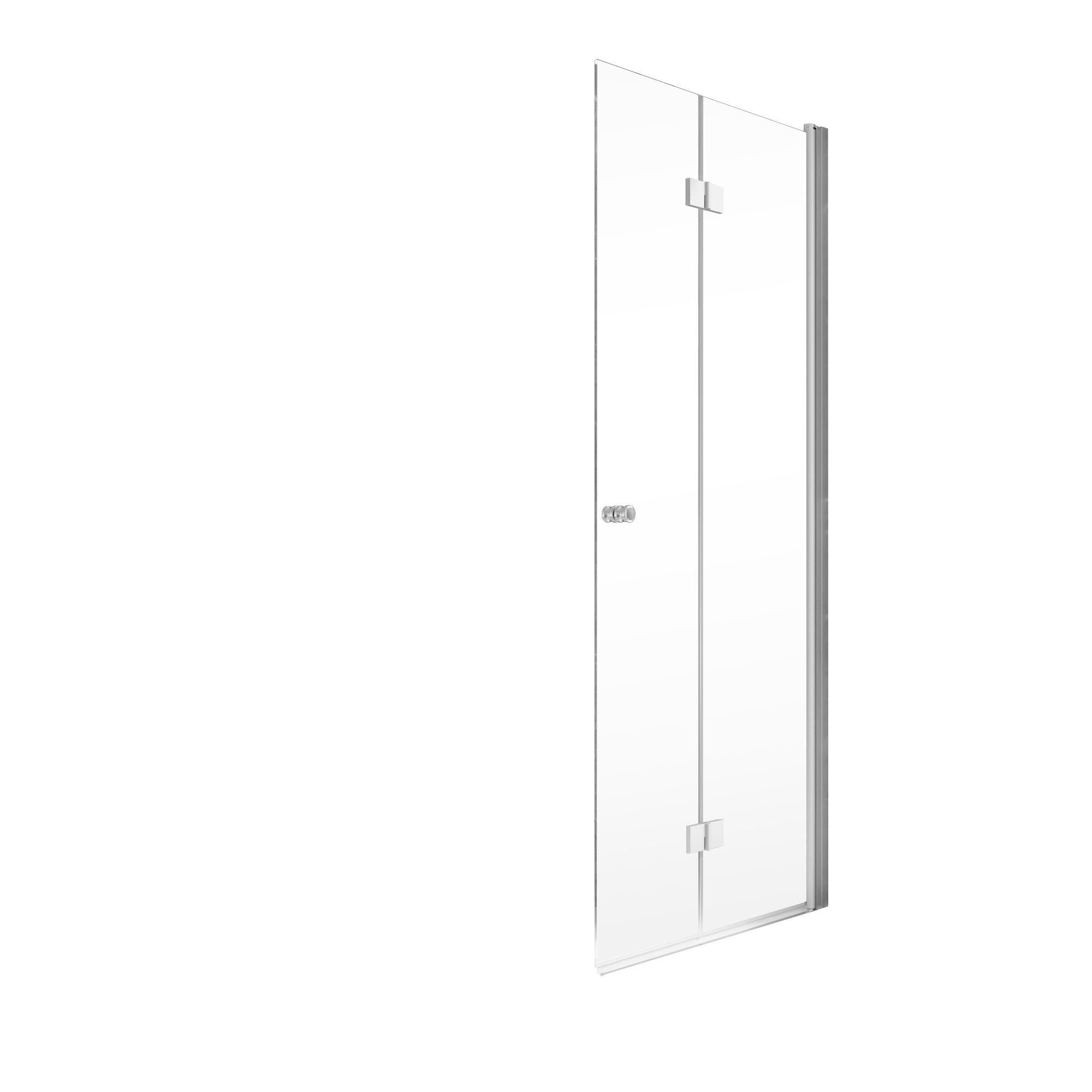 Schulte Duschwand 90 x 200 cm Garant 2.0, Sicherheitsglas, Walk In Drehfalttür Heb-Senk-Mechanismus