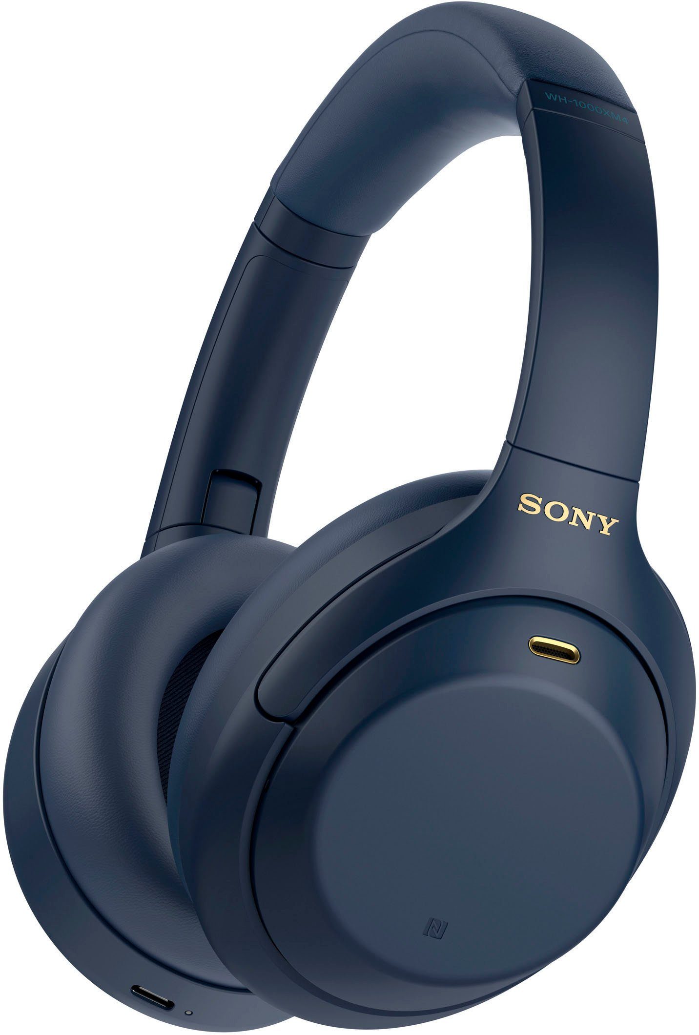 Touch Verbindung Sony via Sensor, WH-1000XM4 Bluetooth, blau One-Touch Schnellladefunktion) NFC, (Noise-Cancelling, Over-Ear-Kopfhörer NFC, kabelloser