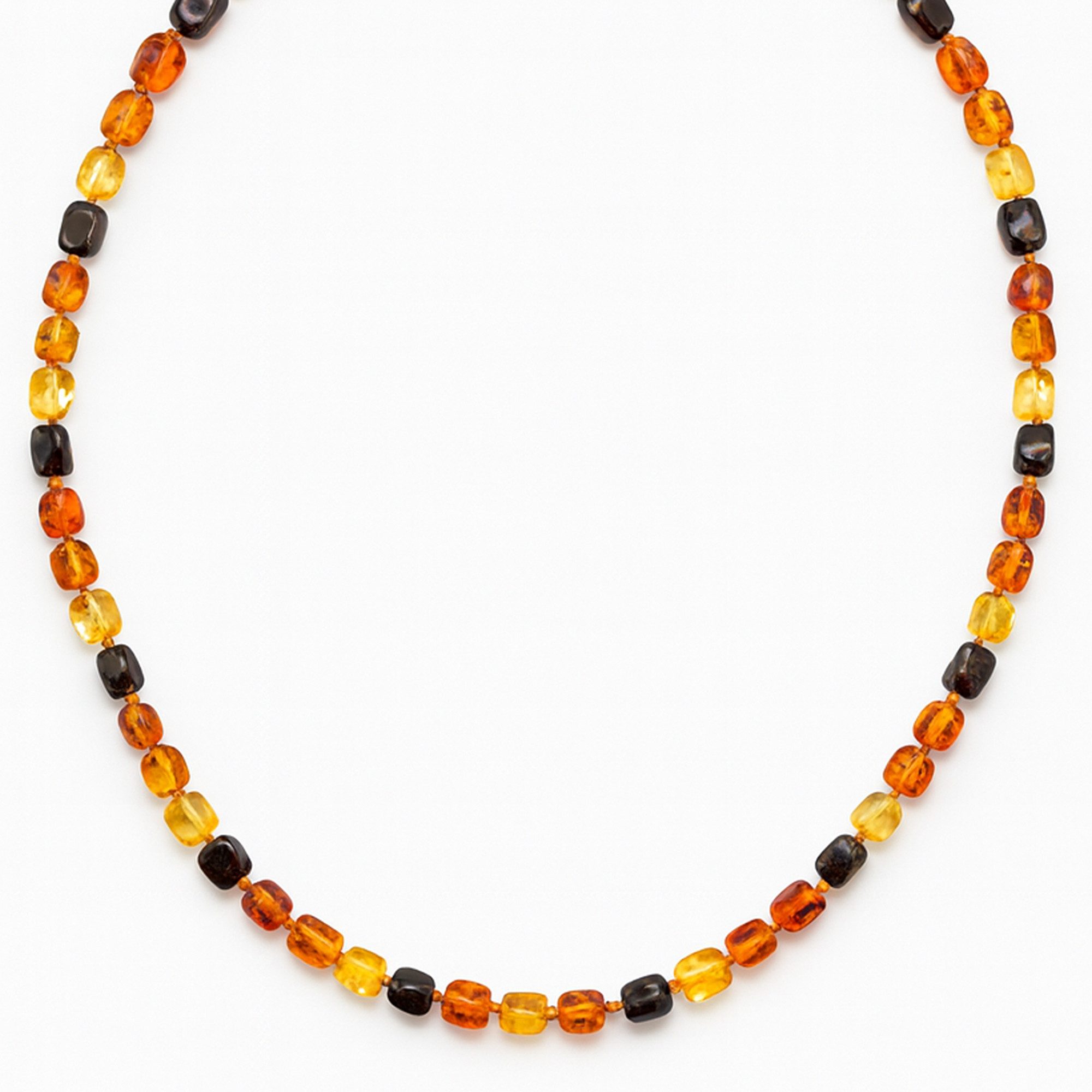 M-Punkt24 Collier Bernstein (Halskette, 45cm, Echter Bernstein, Partner-Look, inkl. Etui), Damen und Herren - Unisex Schmuck