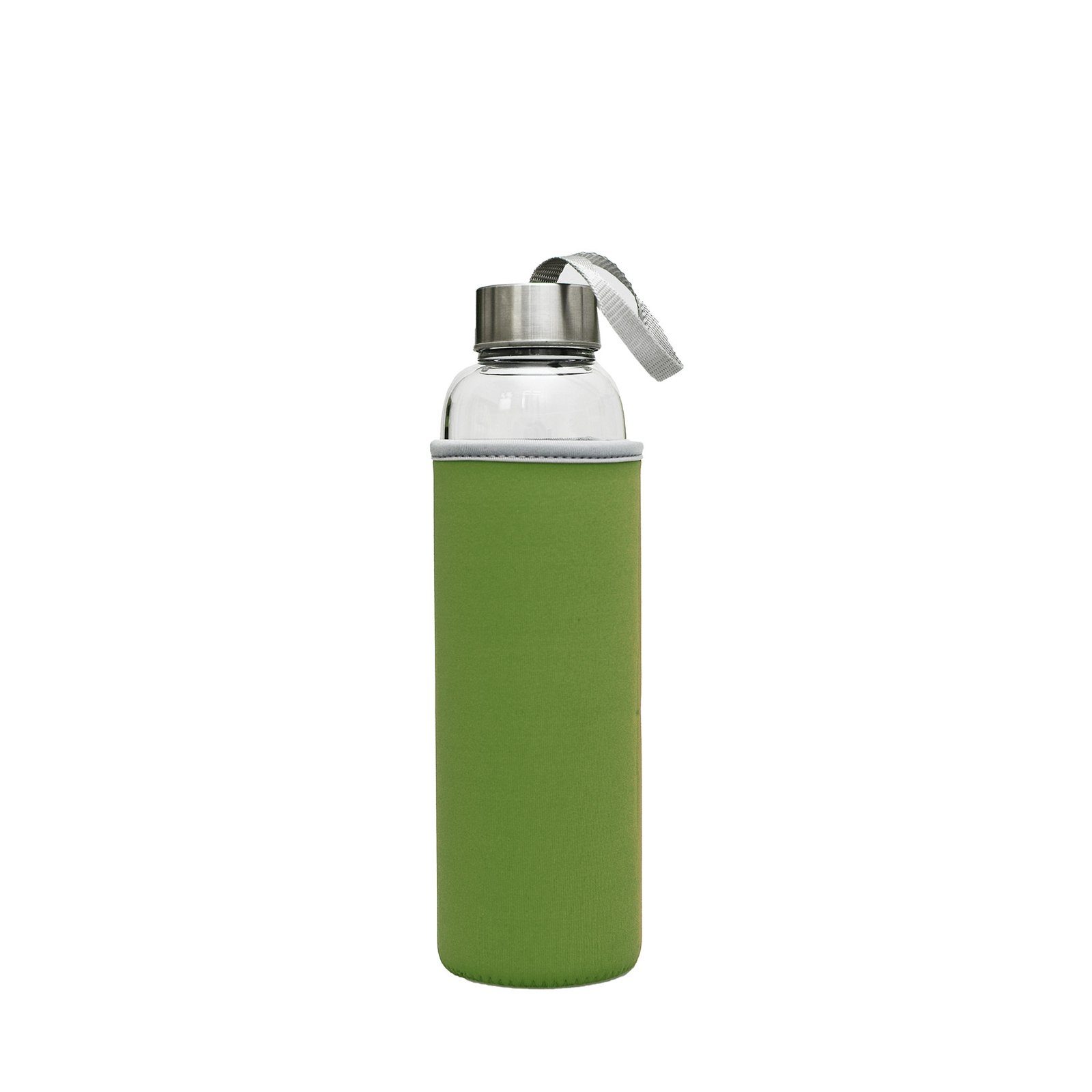 HTI-Line Trinkflasche Trinkflasche mit Schutzhülle Grün