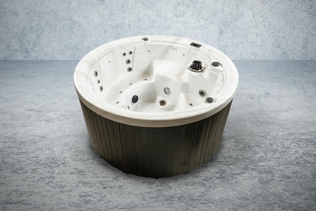 PureHaven Whirlpool 208x208 cm – 4 Personen, Massage & Lichttherapie, Aufstellbecken