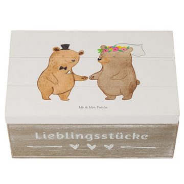 Mr. & Mrs. Panda Dekokiste Bären Heirat - Weiß - Geschenk, Erinnerungsbox, Ehegeschenke, Verlobu (1 St)