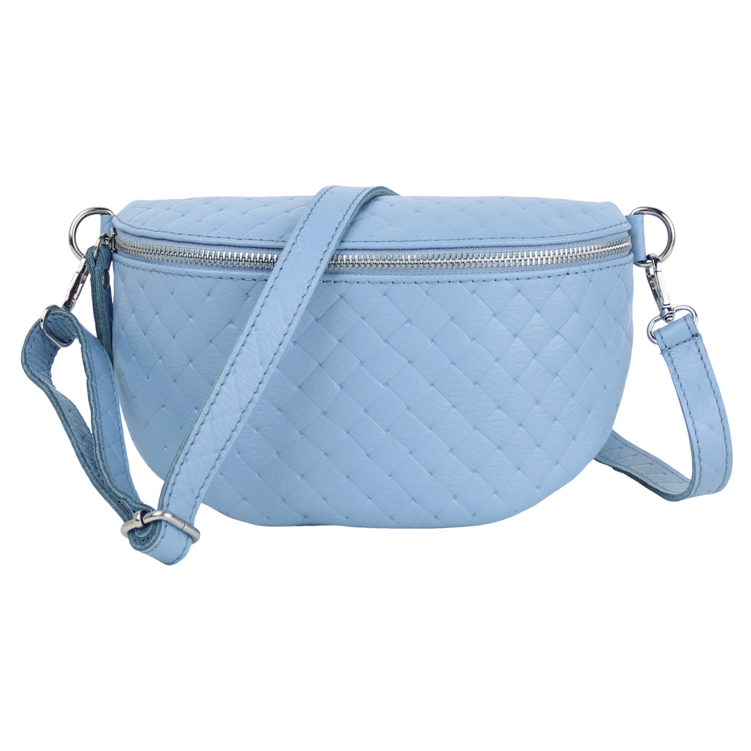 Bauchtasche Damen, Echtleder, Leder, Made in Italy, Umhängetasche, Brusttasche