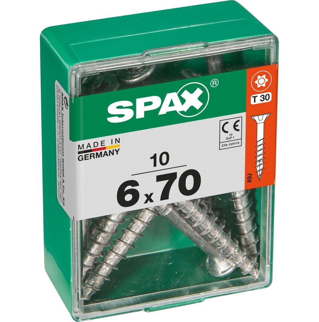 70 TX 10 SPAX - 6.0 x mm 30 Spax Holzbauschraube Universalschrauben