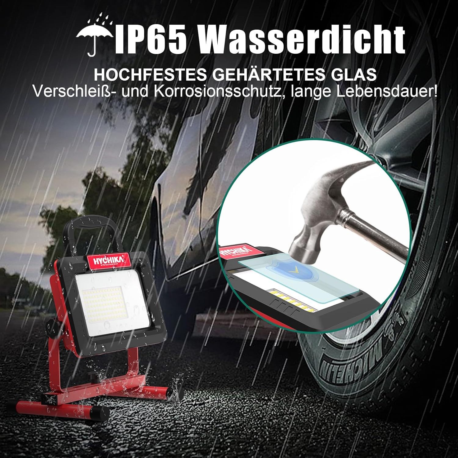 HYCHIKA BETTER TOOLS FOR BETTER LIFE LED Scheinwerfer HYCHIKA LED Construction Spotlight 100 W