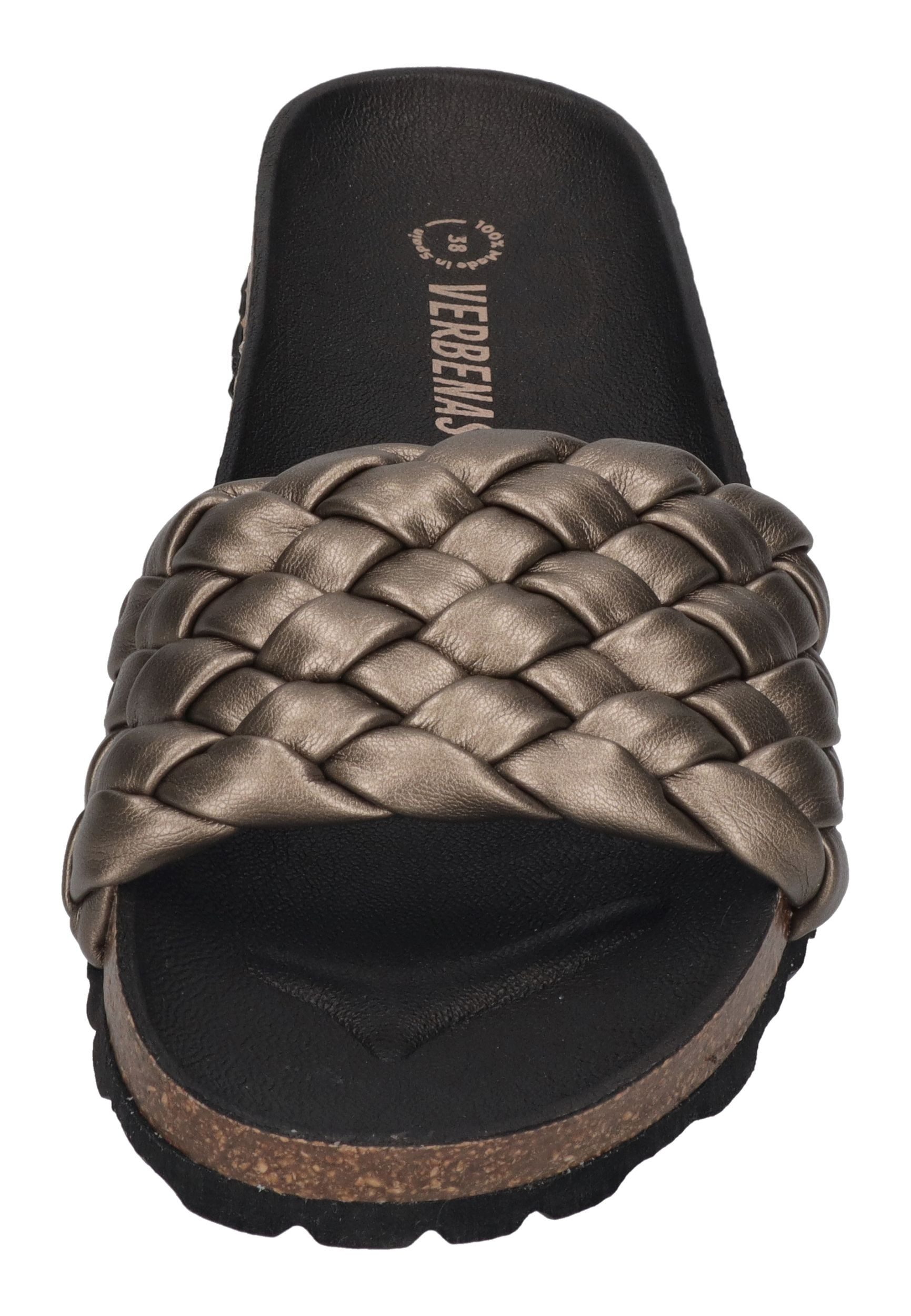 VERBENAS RICA trenza soft metal Pantolette Plomo