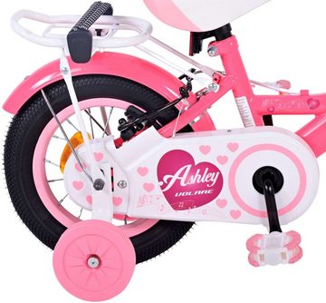 TPFSports Kinderfahrrad Volare Ashley 12 Zoll mit 2x Handbremse, 1 Gang, (Mädchen Fahrrad - Rutschfeste Sicherheitsgriffe), Kinder Fahrrad 12 Zoll mit Stützräder Laufrad Mädchen Kinderrad