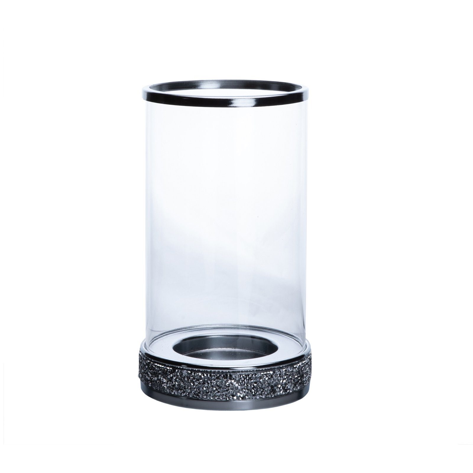 Zylinder mit Diamanteffekt Kerzenständer Windlicht (Stück, Kerzenhalter HTI-Living 1 St),