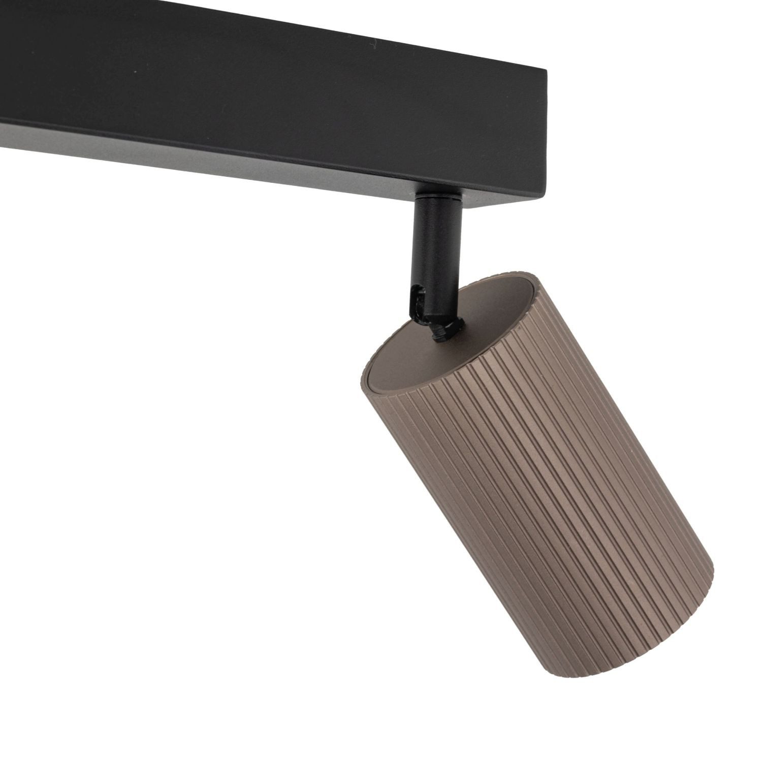 Licht-Erlebnisse Deckenstrahler BRAYDEN, ohne Leuchtmittel, Metall verstellbar Schwarz Braun GU10 2-flammig länglich Modern