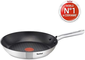 Tefal Bratpfanne Duetto, Edelstahl 18/10, Induktion 20 cm, Edelstahl Antihaftbeschichtung, Induktionsherd geeignet, Antihaft Bratpfanne, Genieteter ergonomischer Edelstahlgrif