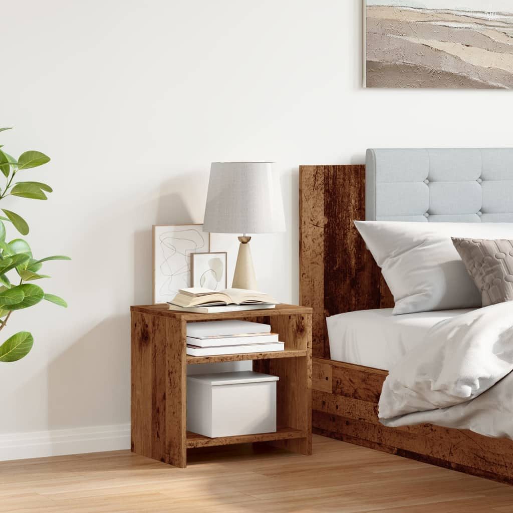 vidaXL Nachttisch Nachttisch Altholz-Optik 40x30x40 cm günstig online kaufen