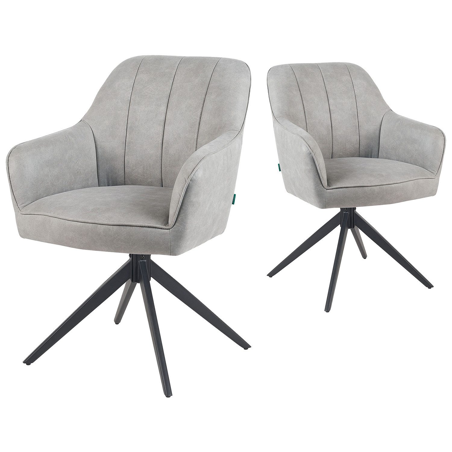 DUBI Möbel Polsterstuhl Mika-Timo 2er-Set, Federkern, günstig online kaufen