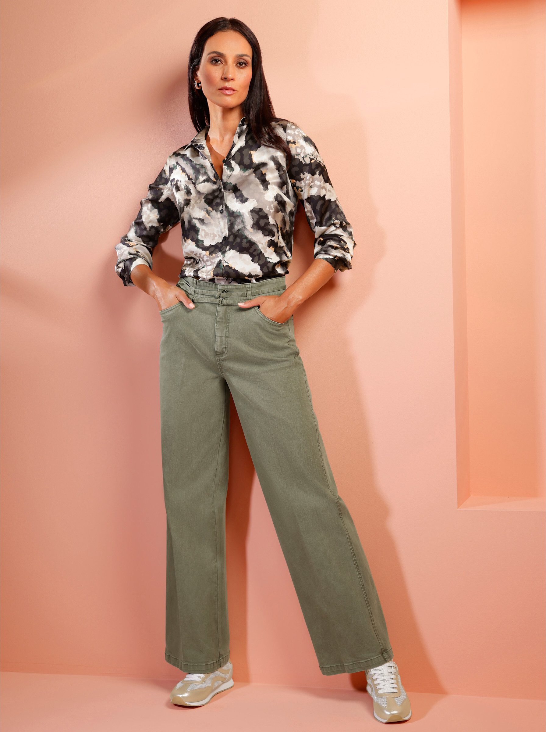 heine Klassische Bluse Druckbluse Langarm