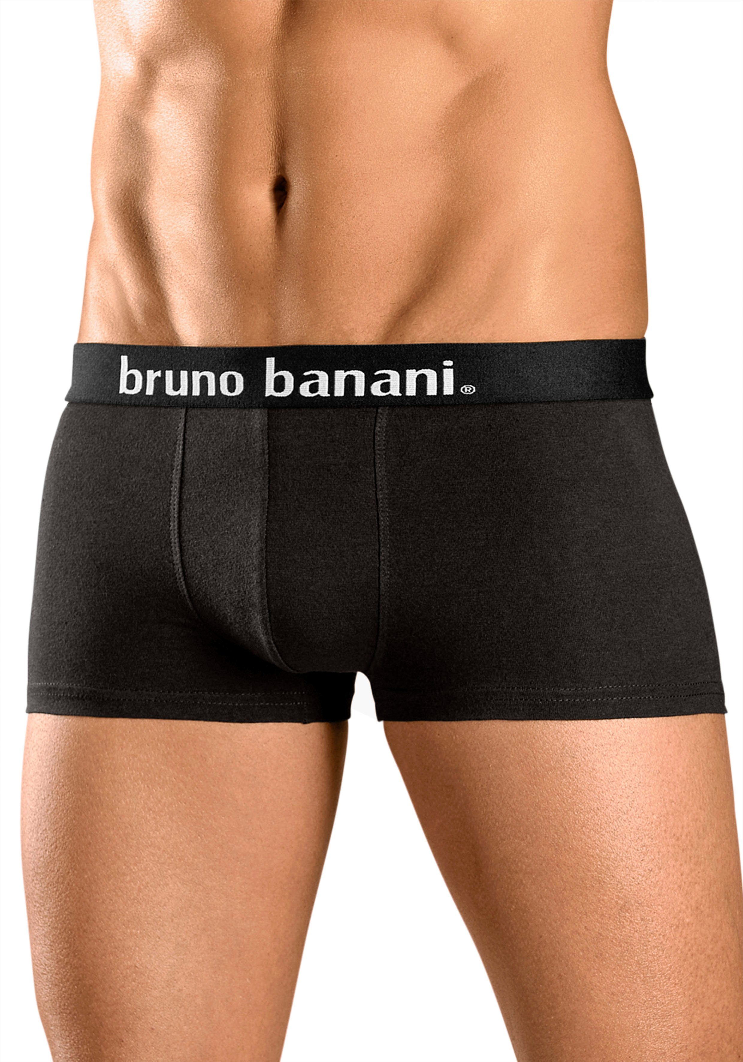 Bruno Banani Hipster (Packung, 4-St) knapp sitzende Boxershorts in uni oder gemustert aus Baumwollmischung